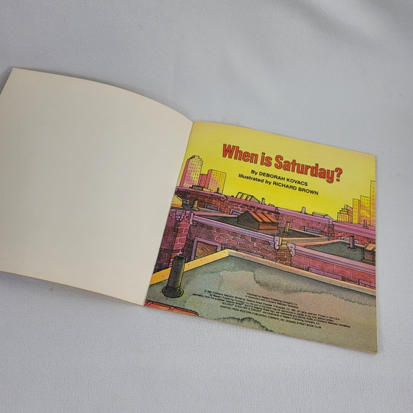 Vtg Sesame Street When Is Saturday? Book And Read Along Cassette Tape - Picture 8 of 14